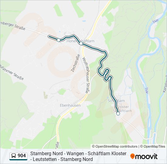 904 bus Line Map