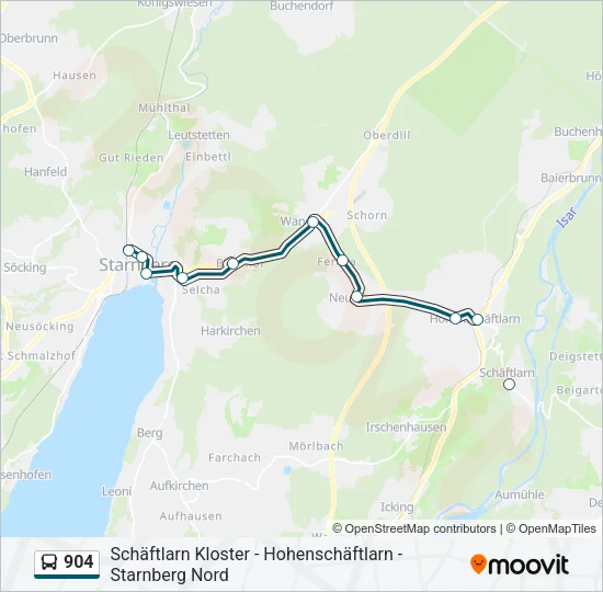 904 Bus Line Map