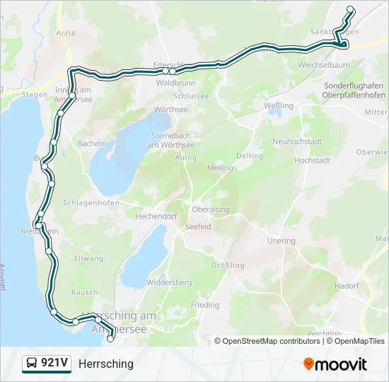 921V Bus Line Map
