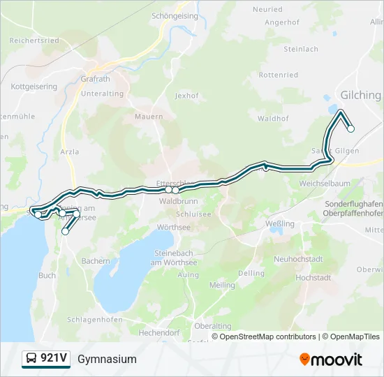 921V Bus Line Map
