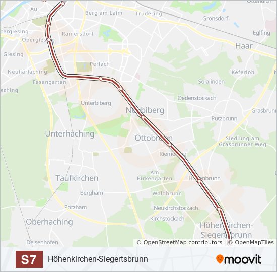 S7 Route Fahrpläne, Haltestellen & Karten Höhenkirchen