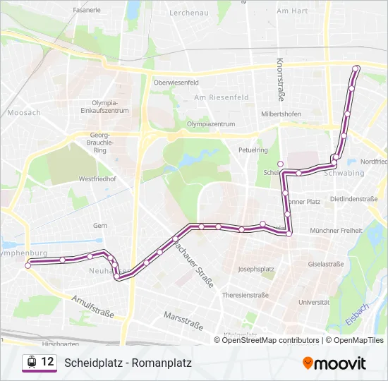 12 Light Rail Line Map