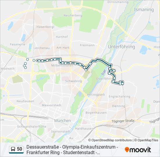 50 bus Line Map