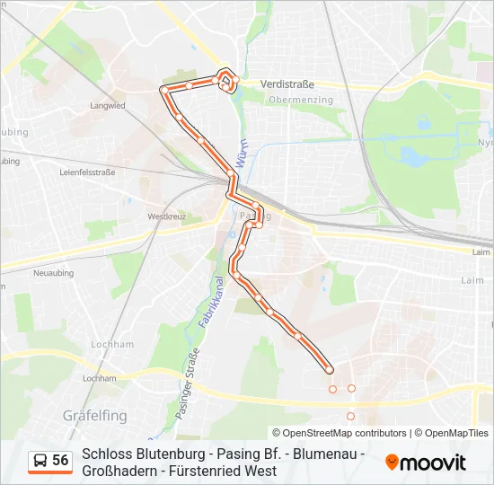 56 Bus Line Map