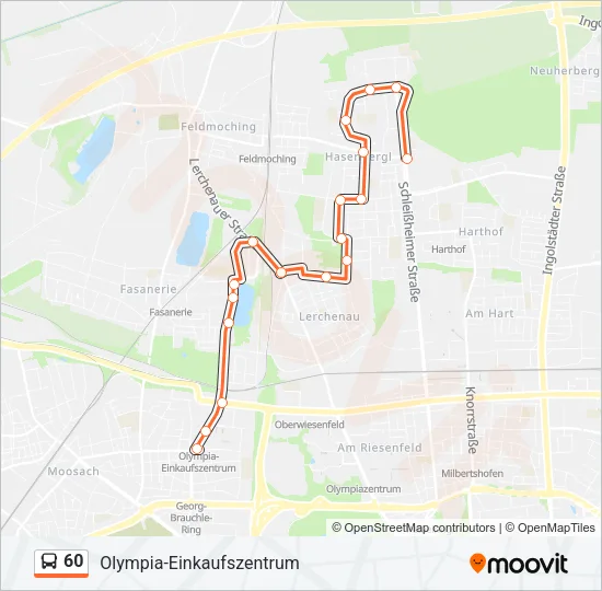 Автобус 60: карта маршрута