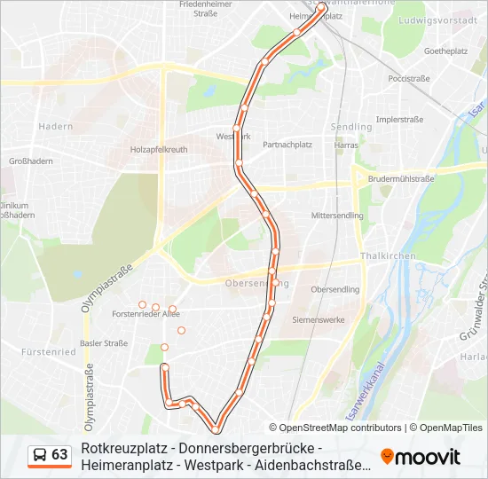 63 Bus Line Map