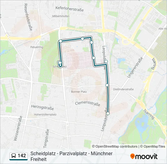 Автобус 142: карта маршрута
