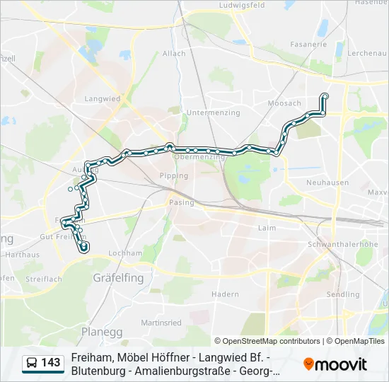143 Bus Line Map