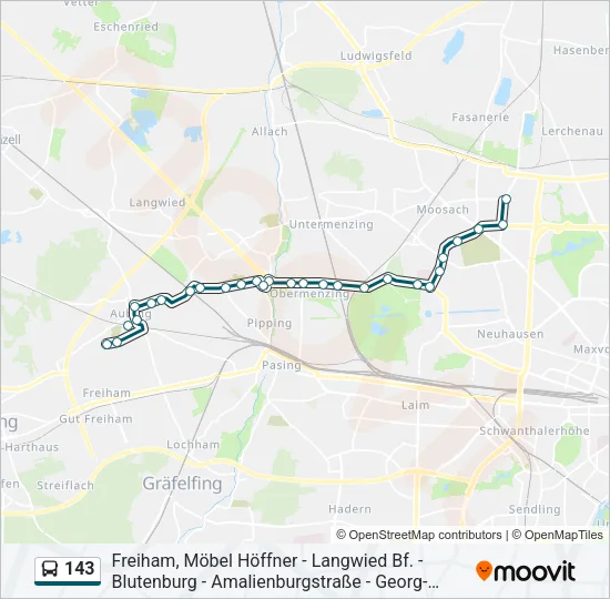143 Bus Line Map