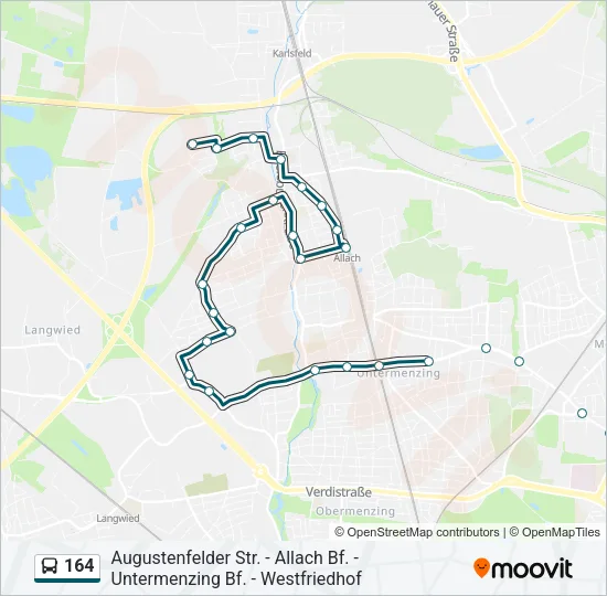 164 Bus Line Map