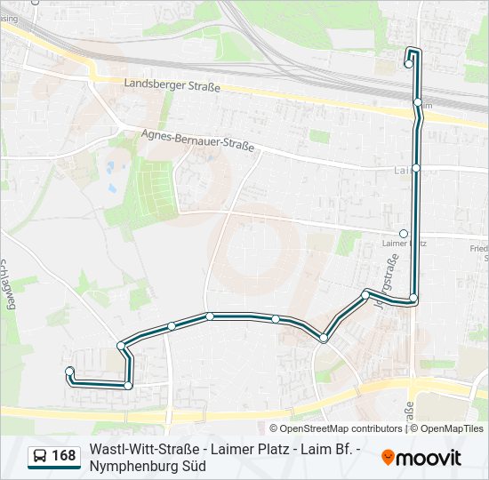 168 bus Line Map