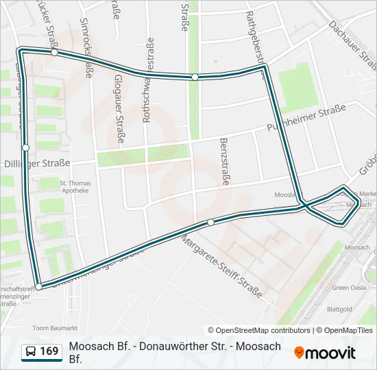 Автобус 169: карта маршрута