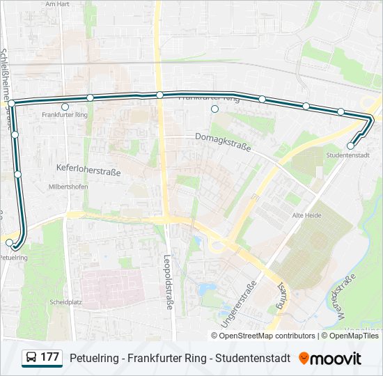 177 bus Line Map