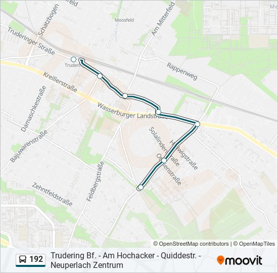 192 bus Line Map