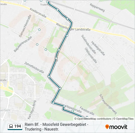 194 Bus Line Map