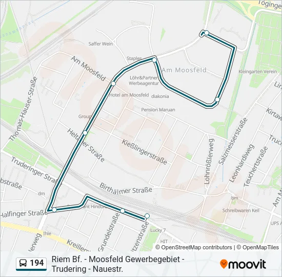 194 Bus Line Map