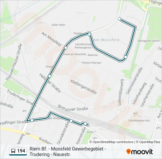 194 Bus Line Map