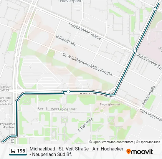 Автобус 195: карта маршрута