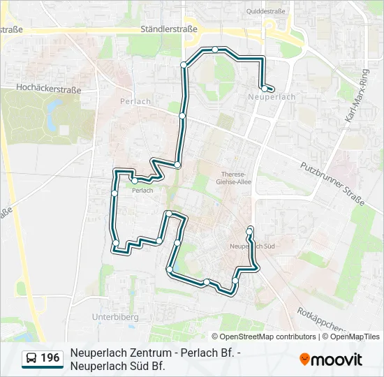 196 Bus Line Map