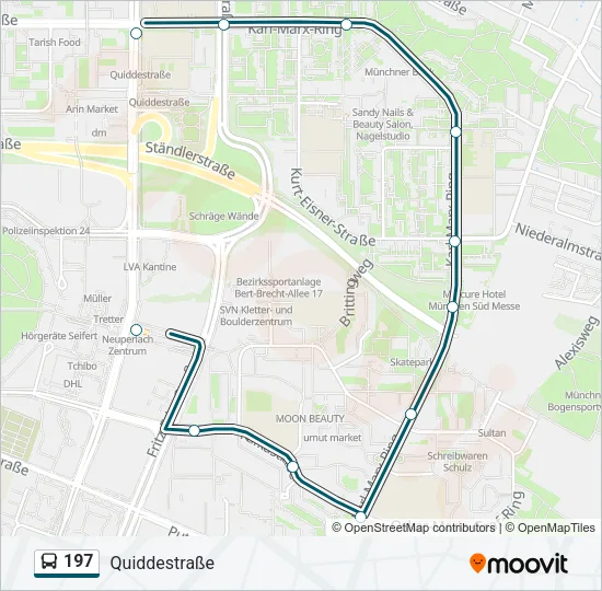 197 Bus Line Map