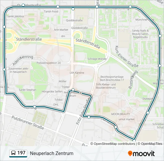 197 Bus Line Map