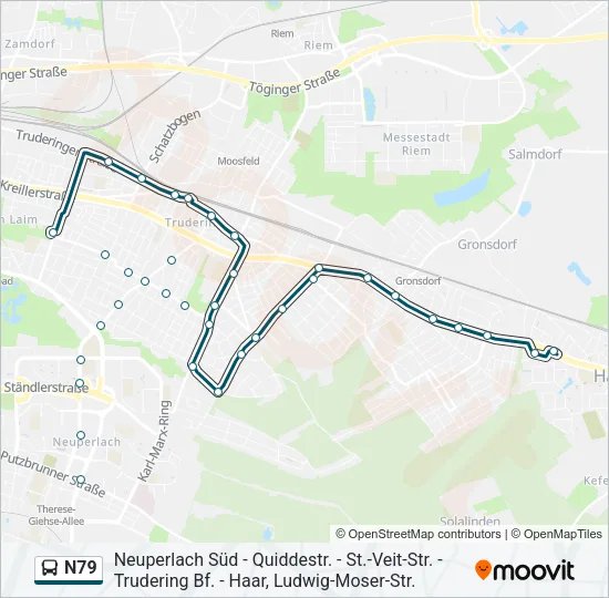 N79 Bus Line Map