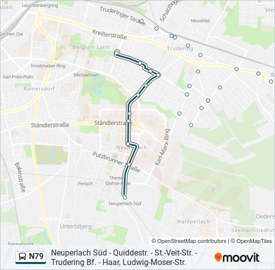 N79 bus Line Map