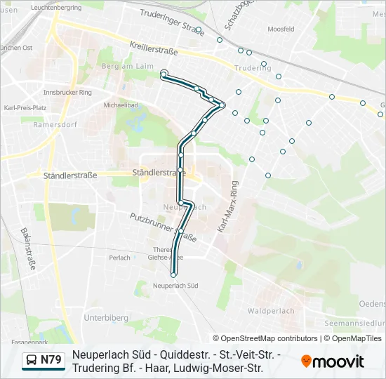 N79 Bus Line Map