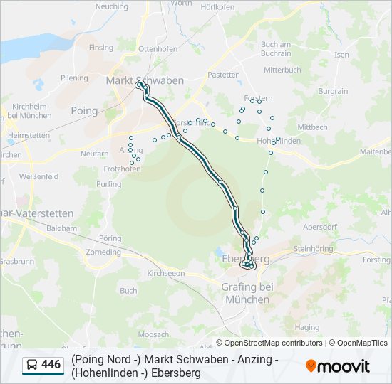 446 bus Line Map