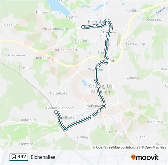 442 Bus Line Map