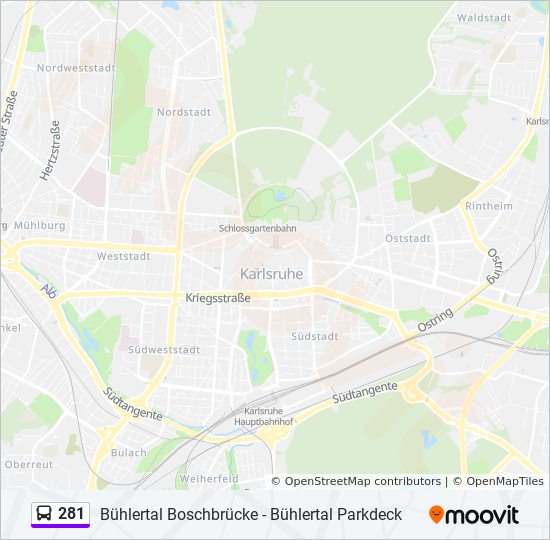 281 Bus Route Map 281 Route: Schedules, Stops & Maps - Bühlertal Franziska-H. Schule (Updated)