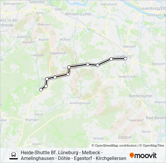 HEIDE-SHUTTLE Bus Line Map