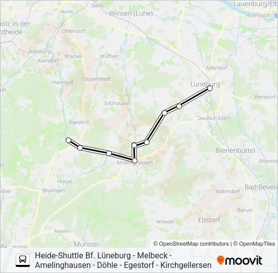HEIDE-SHUTTLE Bus Line Map
