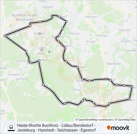 Автобус HEIDE-SHUTTLE 3: карта маршрута