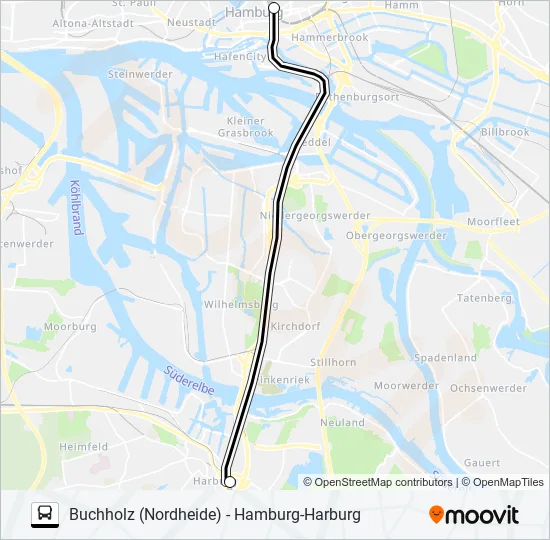 RB41-SEV Bus Line Map