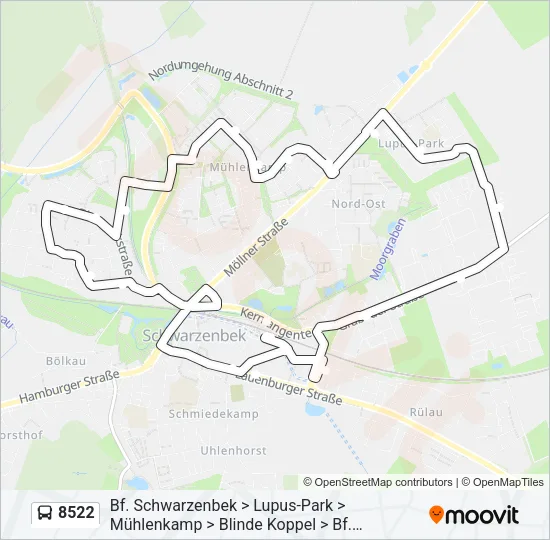 8522 Bus Line Map