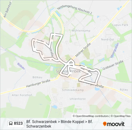8523 Bus Line Map