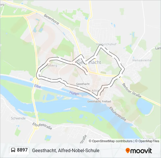 8897 Bus Line Map