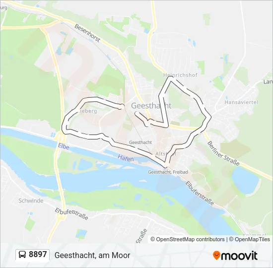 8897 Bus Line Map