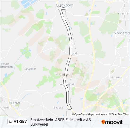 Автобус A1-SEV: карта маршрута