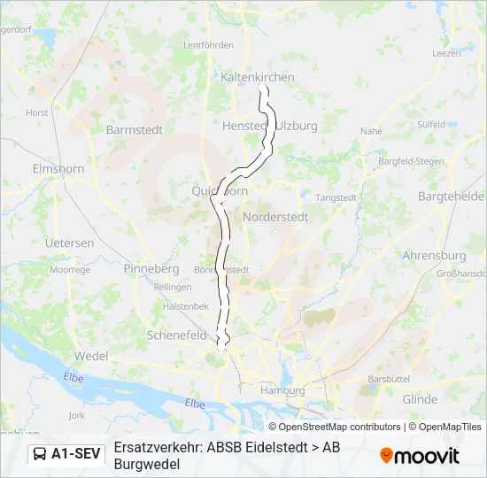 A1-SEV Bus Line Map