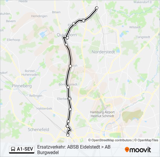 A1-SEV bus Line Map