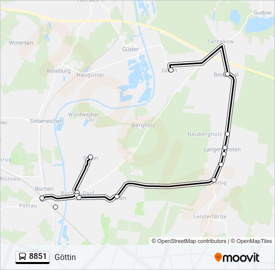 8851 bus Line Map