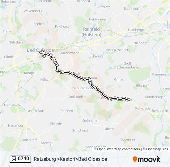 8740 bus Line Map