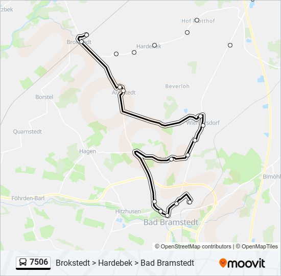 7506 bus Line Map