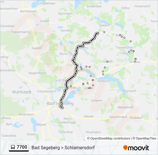 Автобус 7700: карта маршрута