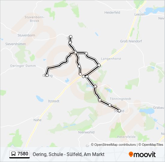 7580 bus Line Map