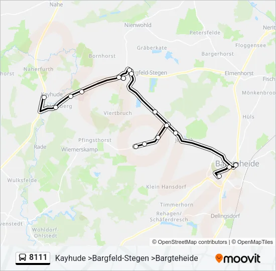 Автобус 8111: карта маршрута