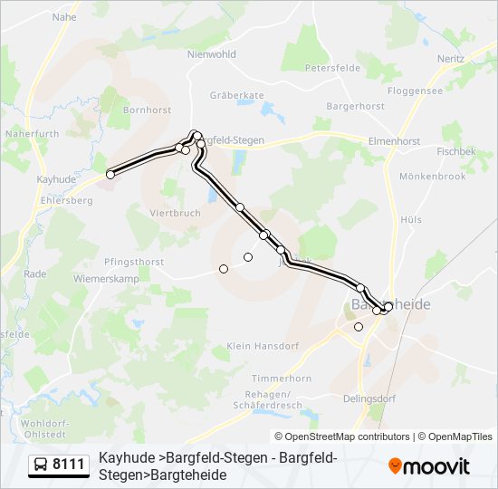 Автобус 8111: карта маршрута