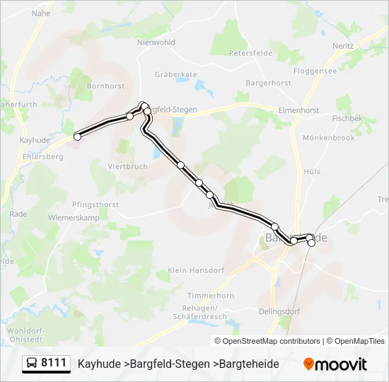 Автобус 8111: карта маршрута